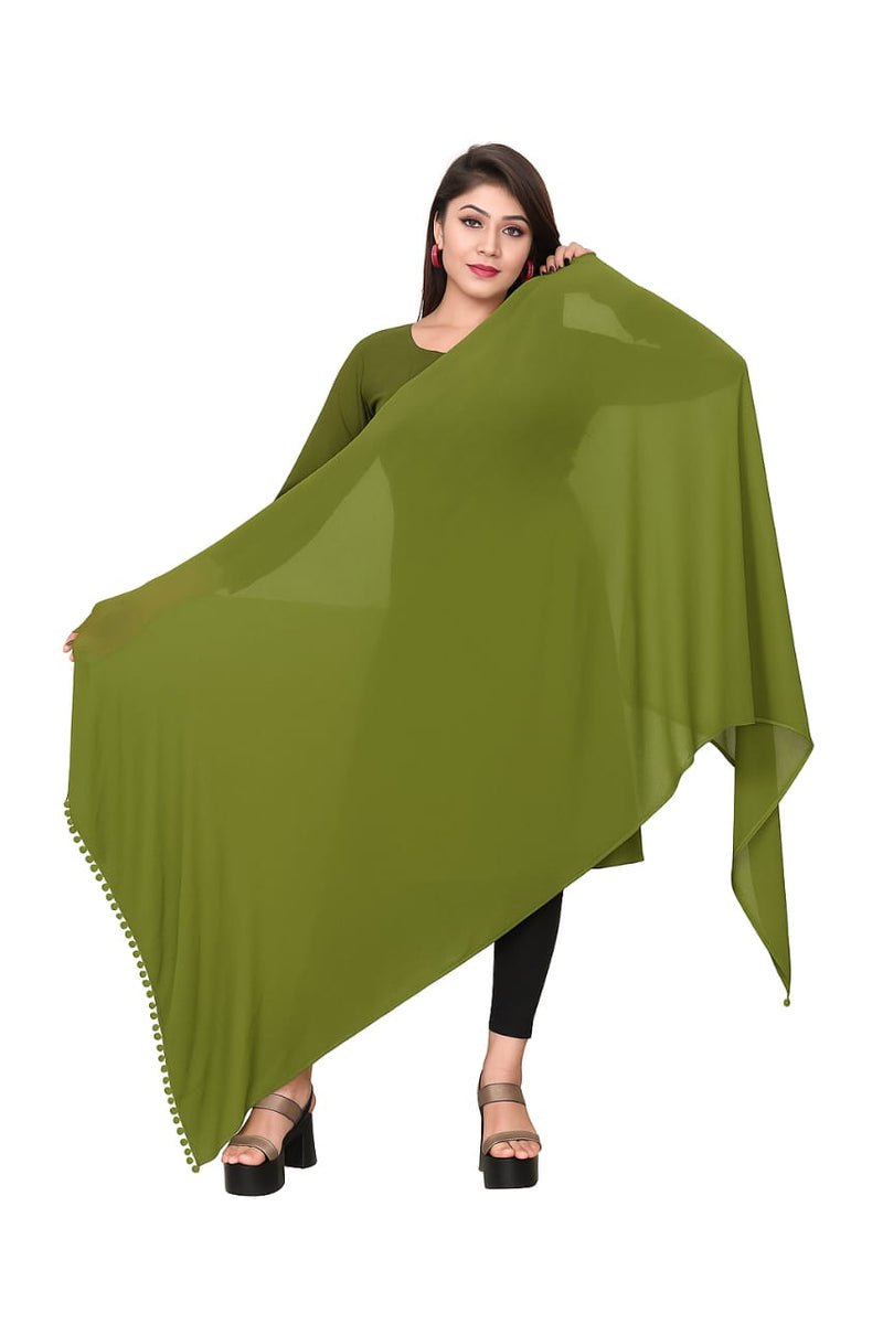 Elegant Plain Chiffon Dupatta for Women – Lightweight, Soft & Flowing Fabric – Perfect for Daily Wear, Festive & Ethnic Outfits