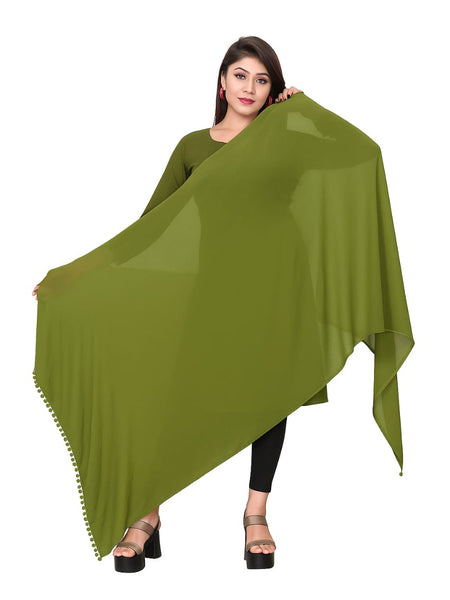 Elegant Plain Chiffon Dupatta for Women – Lightweight, Soft & Flowing Fabric – Perfect for Daily Wear, Festive & Ethnic Outfits