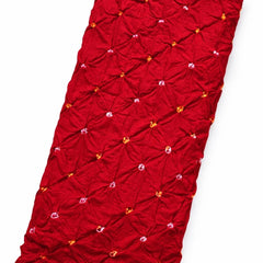 Red Bandhani Style Cotton Dupatta for Women